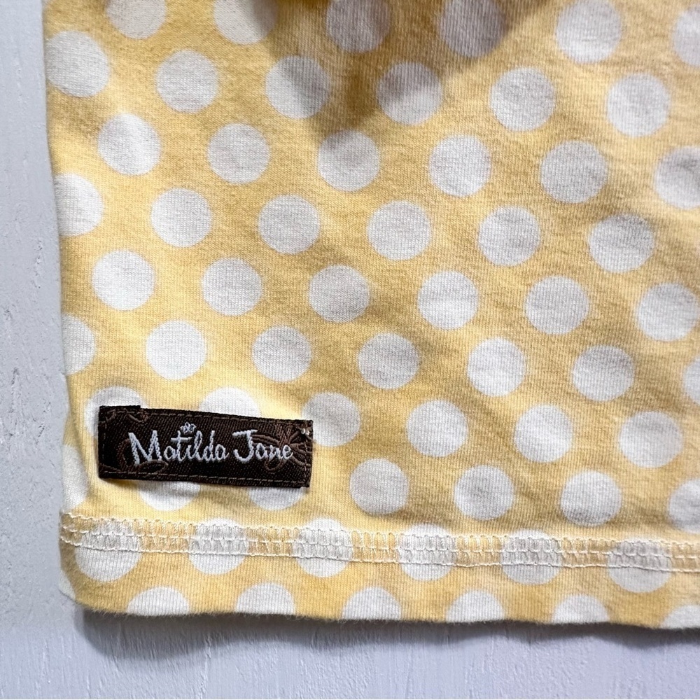 MATILDA JANE • Girls 4  • School Bus  • Yellow Polka Dots Puffer Sleeves TOP - Picture 6 of 8